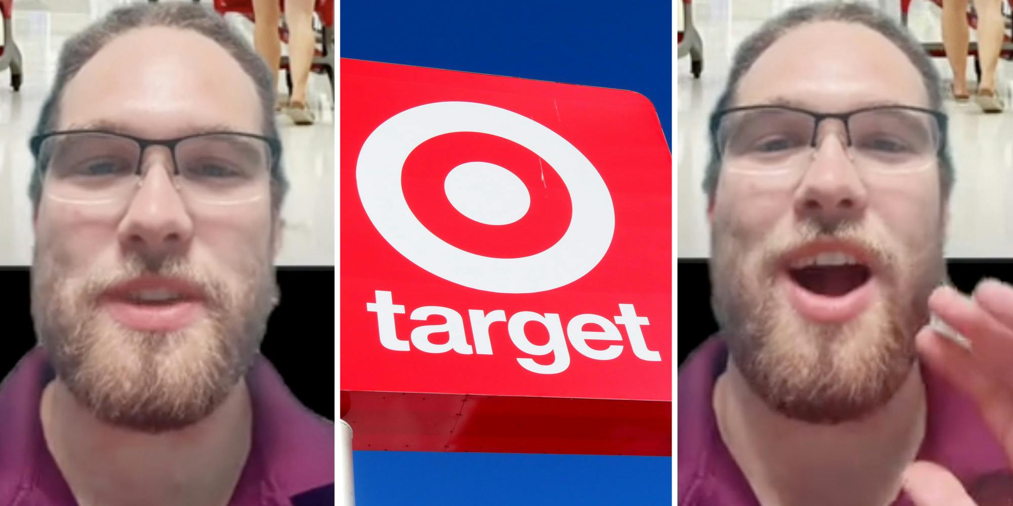 Man talking(l+), Target sign(c)