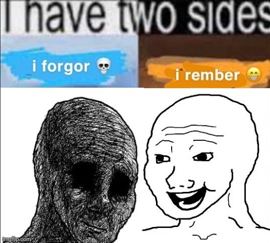 i forgor i rember two sides meme