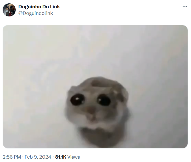 Original sad hamster meme video.