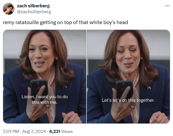 Kamala let's do this together meme about Ratatouille.