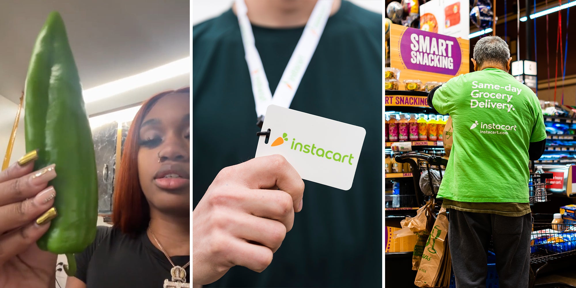 Woman orders 2 jalapeños through Instacart. Then she gets a male shopper