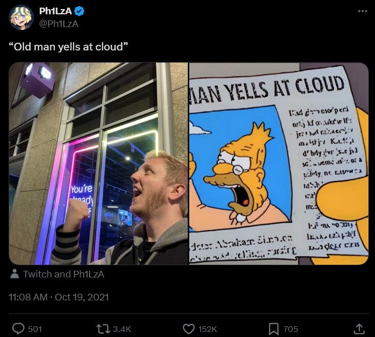 old man yells at cloud recreation