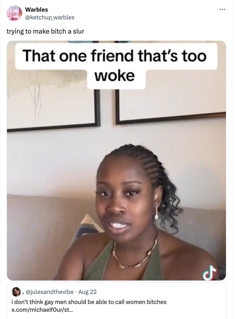 that one friend that's too woke meme