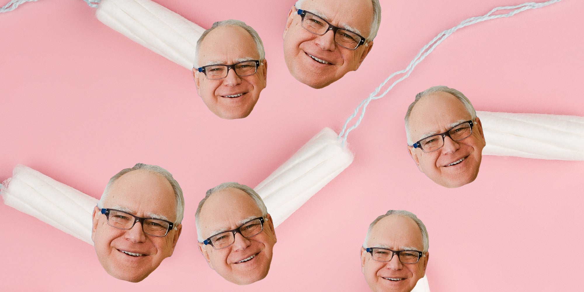 Tim Walz face on tampons