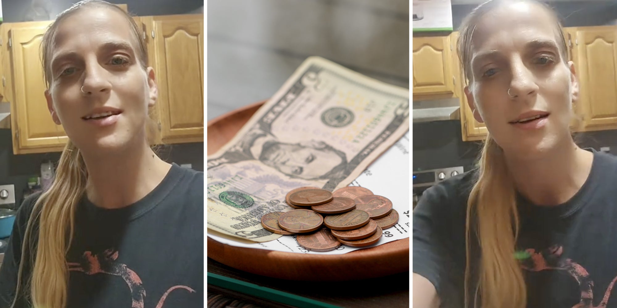 Woman talking(l+r), Tip(c)