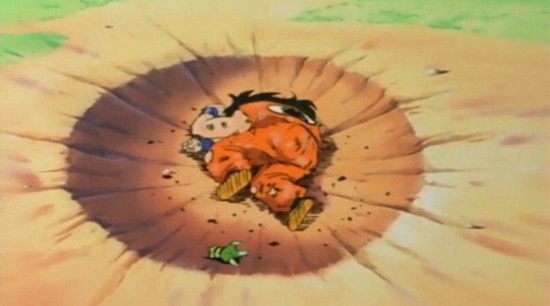 Yamcha death pose meme original screencap from DragonBall Z