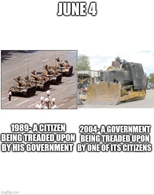 killdozer june 4 tiananmen square meme