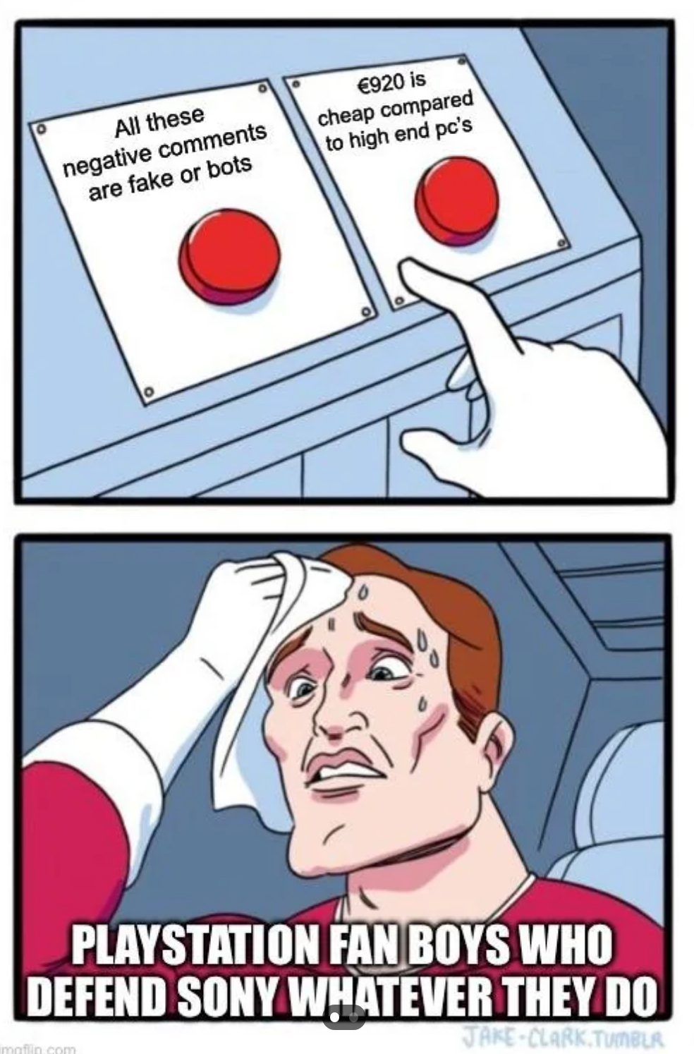 PlayStation 5 pro fanboys tough choice meme