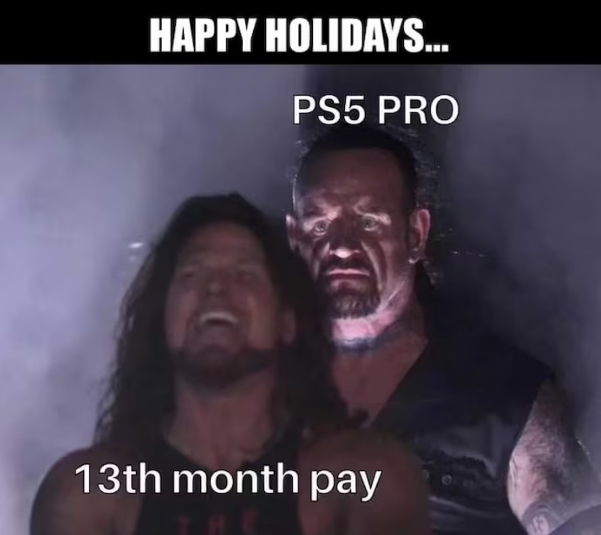 PlayStation 5 pro Happy Holidays... meme