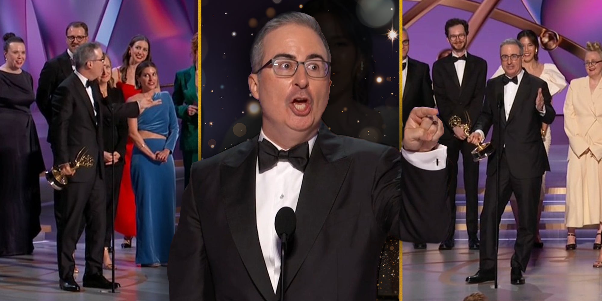 Viewers upset after John Oliver gets played off during acceptance speech at the 2024 Emmy Awards