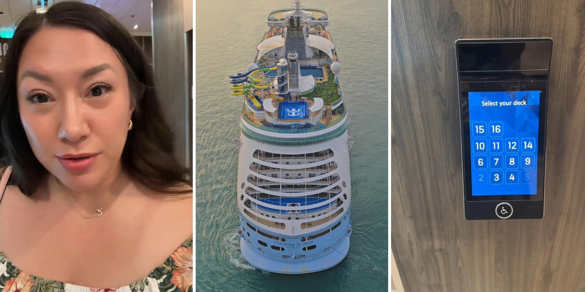 How do you use Royal Caribbean’s new cruise elevators?