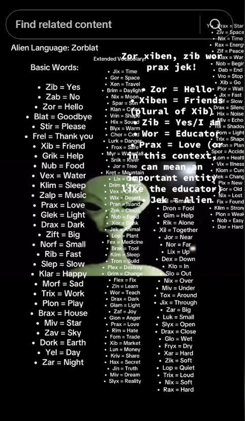 alien language