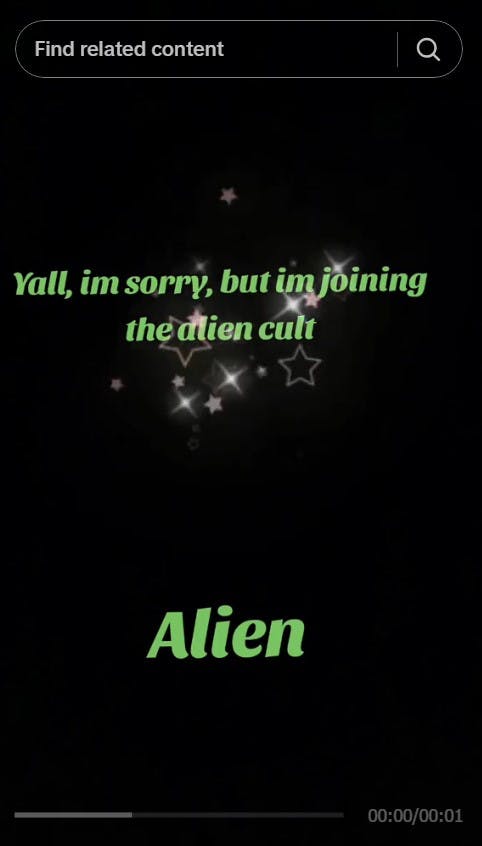 'y'all i'm sorry but i'm joining the alien cult'