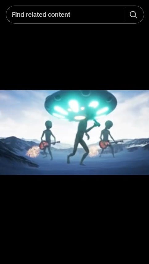 aliens dancing in front of ufo