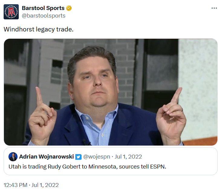 Brian Windhorst meme origin tweet.