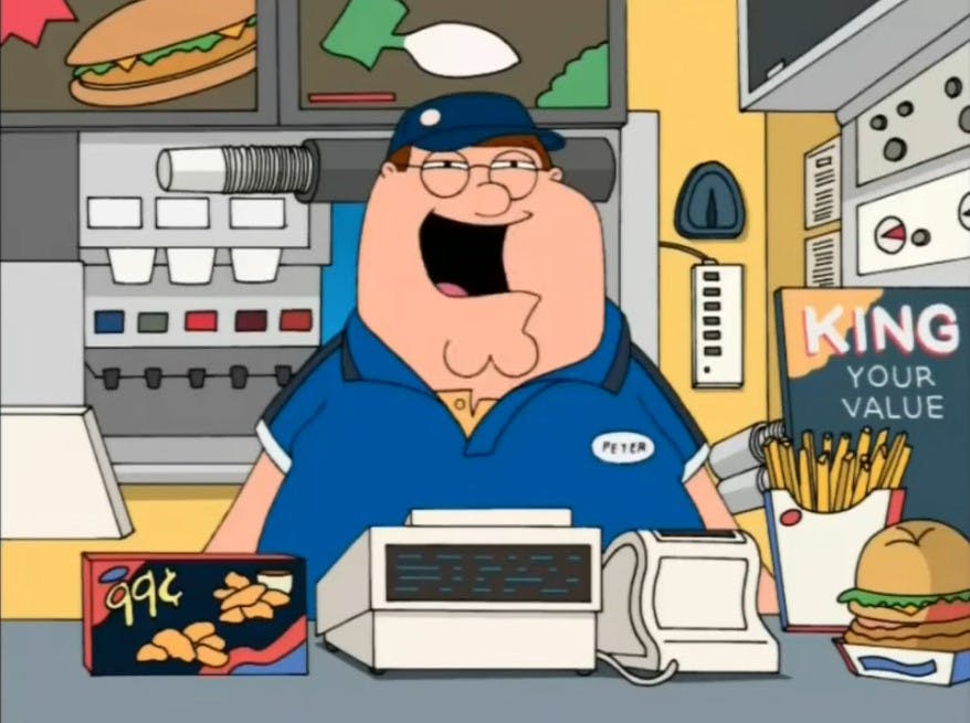 family guy ding fries are done parodied