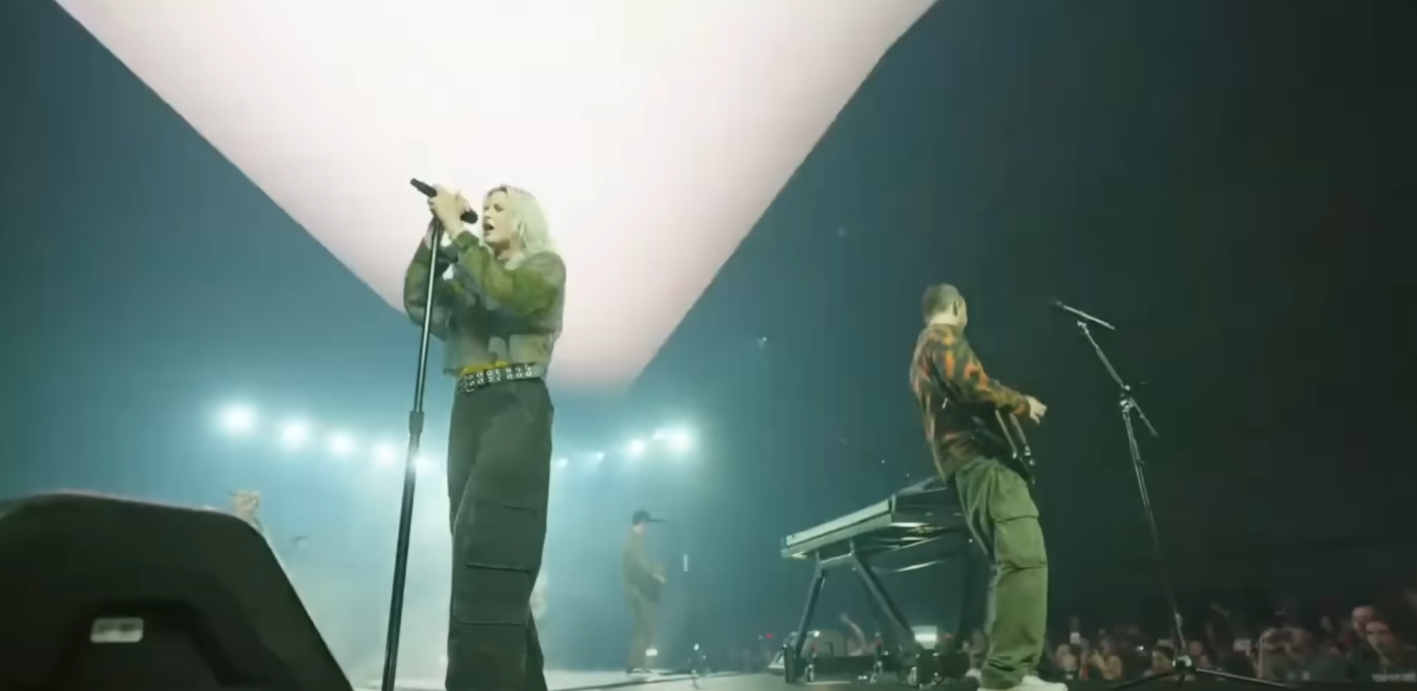 Emily Armstrong performs with Linkin Park.