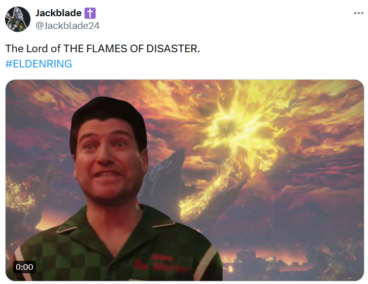 The Flames of Disaster meme referencing Elden Ring.