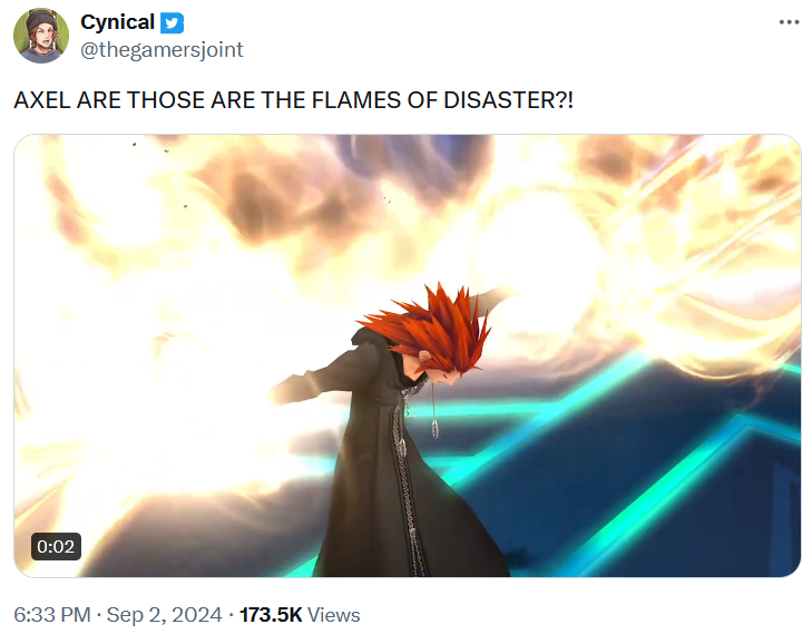 The Flames of Disaster meme referencing Kingdom Hearts.