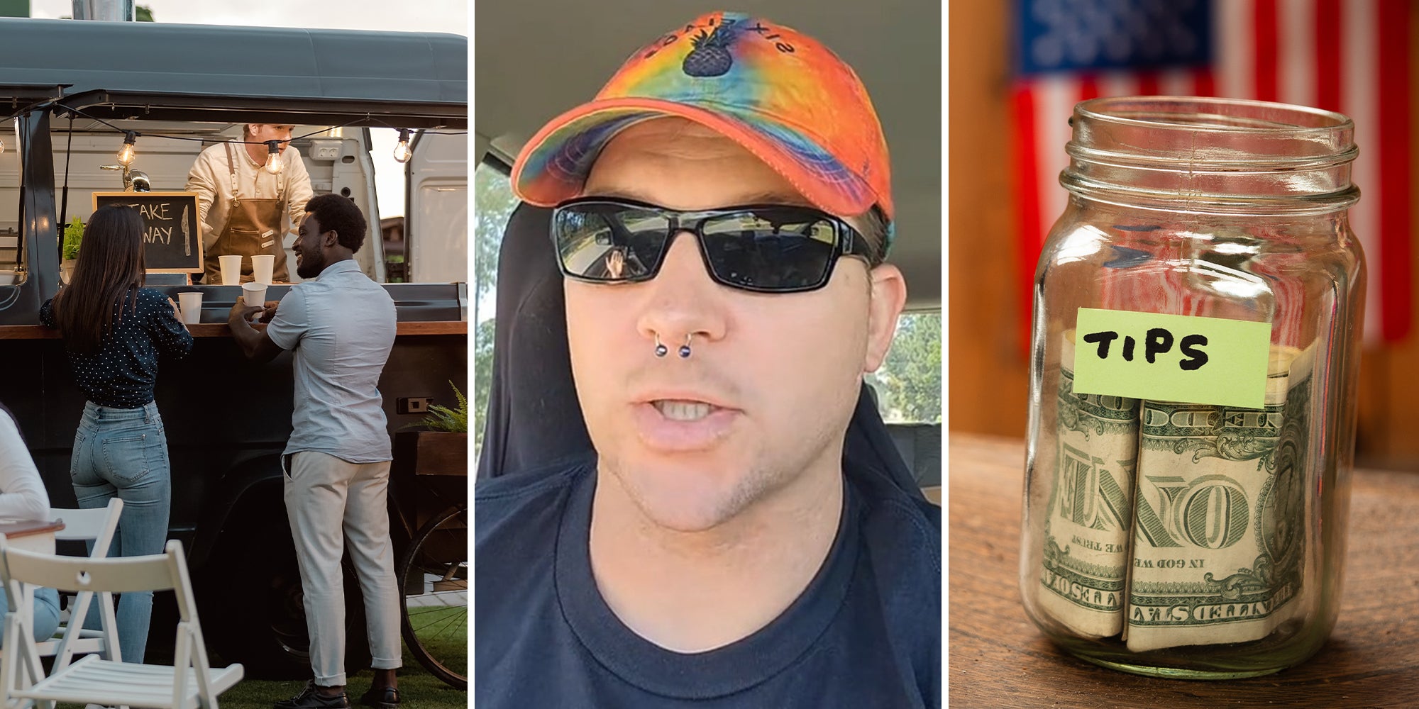 Man calls out food truck OWNER for asking for 20% tip