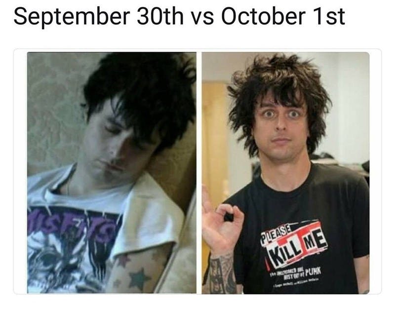 billie joe armstrong september meme