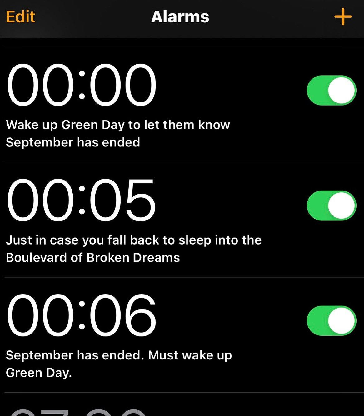 alarms wake me up when september ends meme