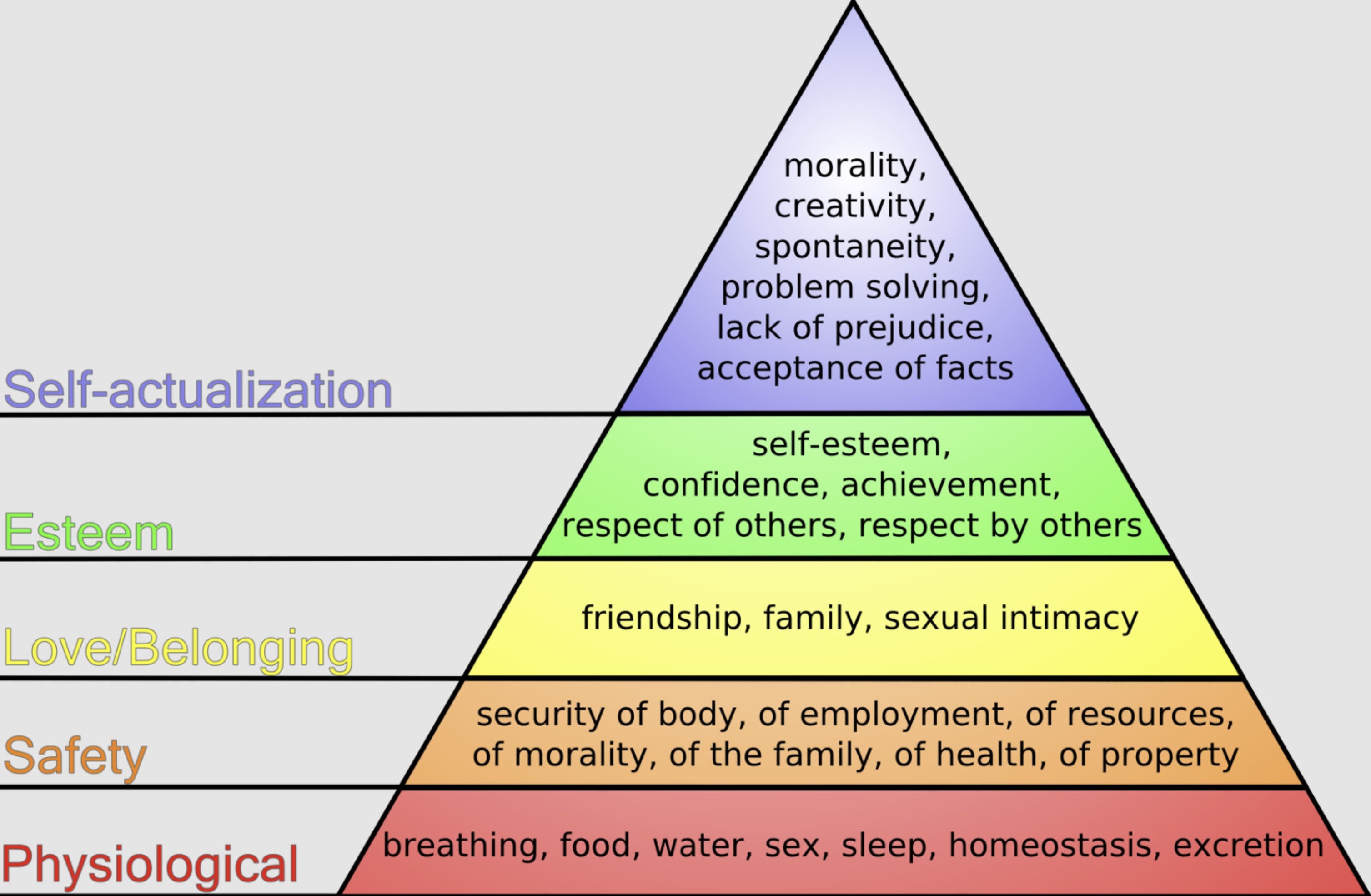 maslow's hierarchy of needs