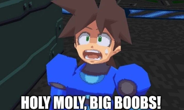 holy moly big boobs megaman legends