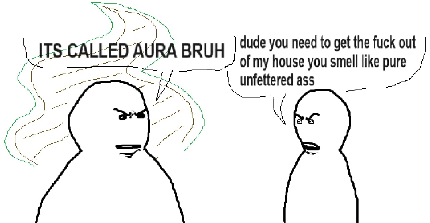 Original 'it's called aura bruh' meme comic.