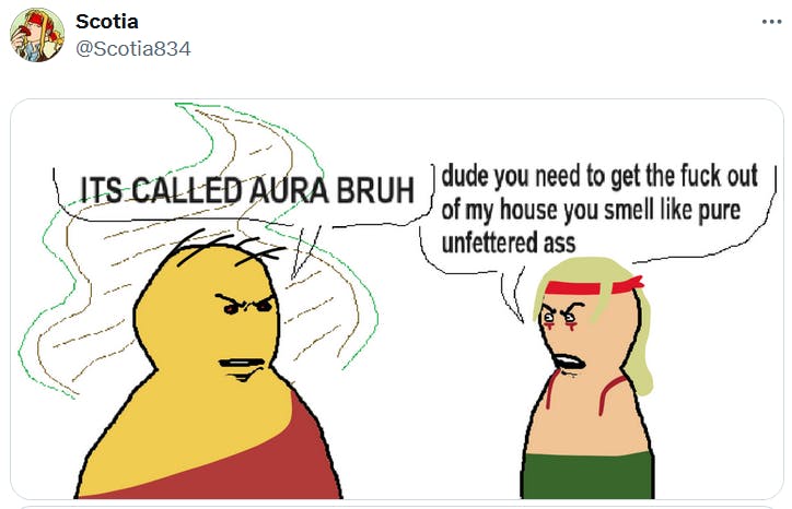 It's called aura bruh meme redrawn with Street Fighter 3 characters.