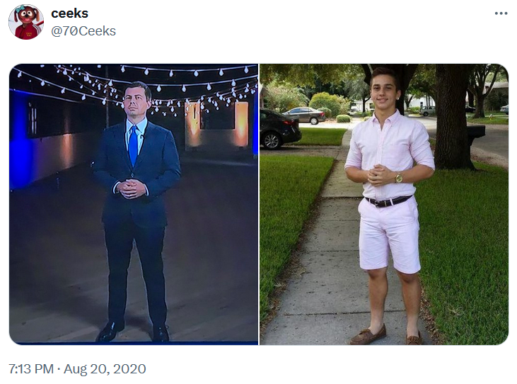 Lucky Luciano meme comparing the original to Pete Buttigieg.