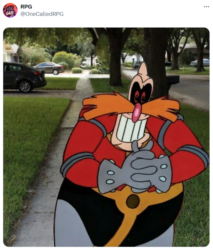 Lucky Luciano meme with Dr. Robotnik.