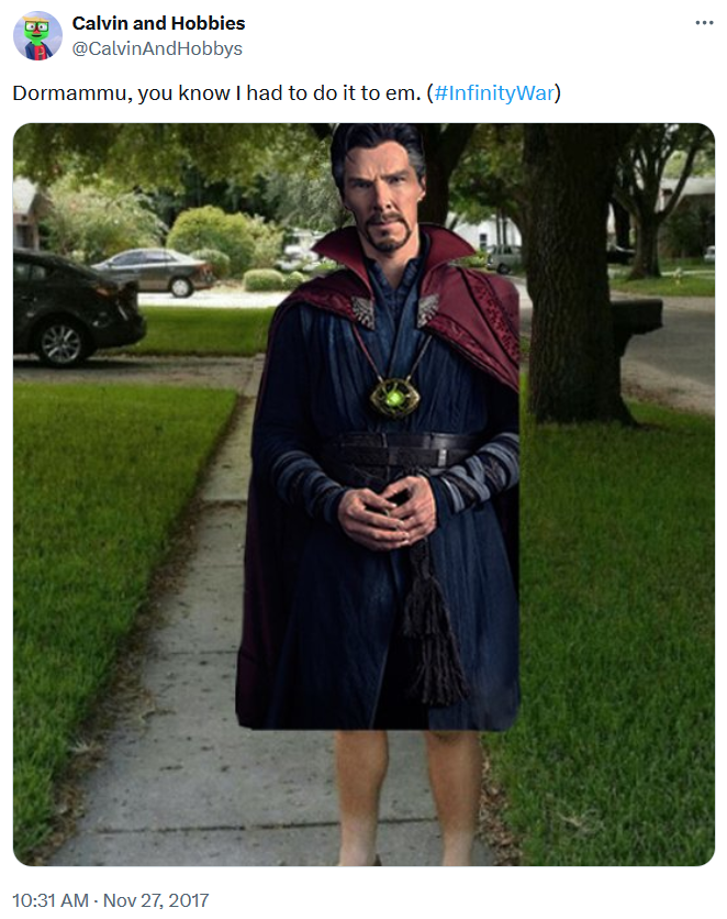 Lucky Luciano meme with Dr. Strange.