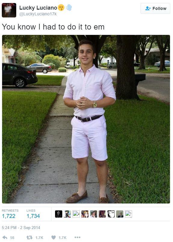 Lucky Luciano meme original tweet.