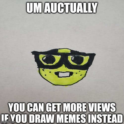 hand-drawn nerd emoji meme