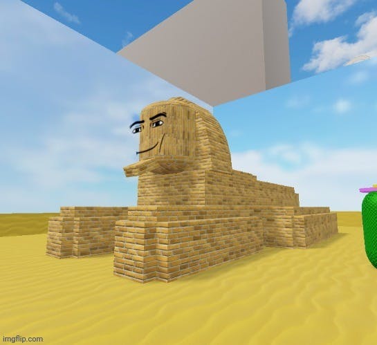 roblox man face on the sphinx