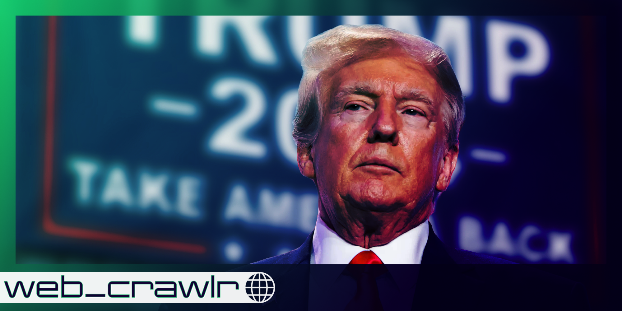 Donald Trump. The Daily Dot newsletter web_crawlr logo is in the bottom left corner.