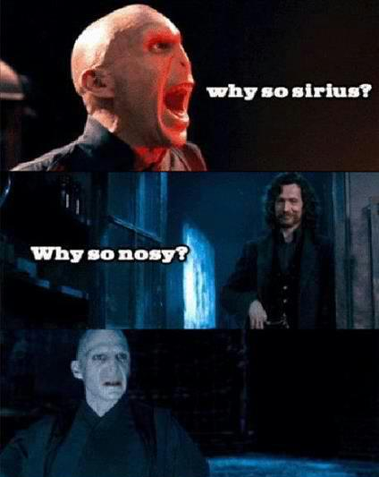 Why so serious meme meme from Harry Potter.