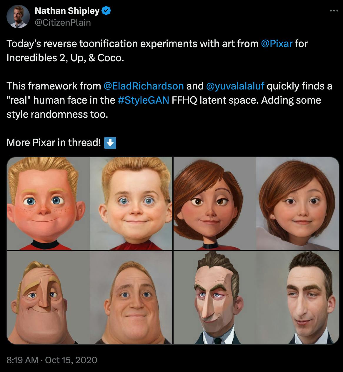 Mr. Incredible Becoming Uncanny original reverse toonification post