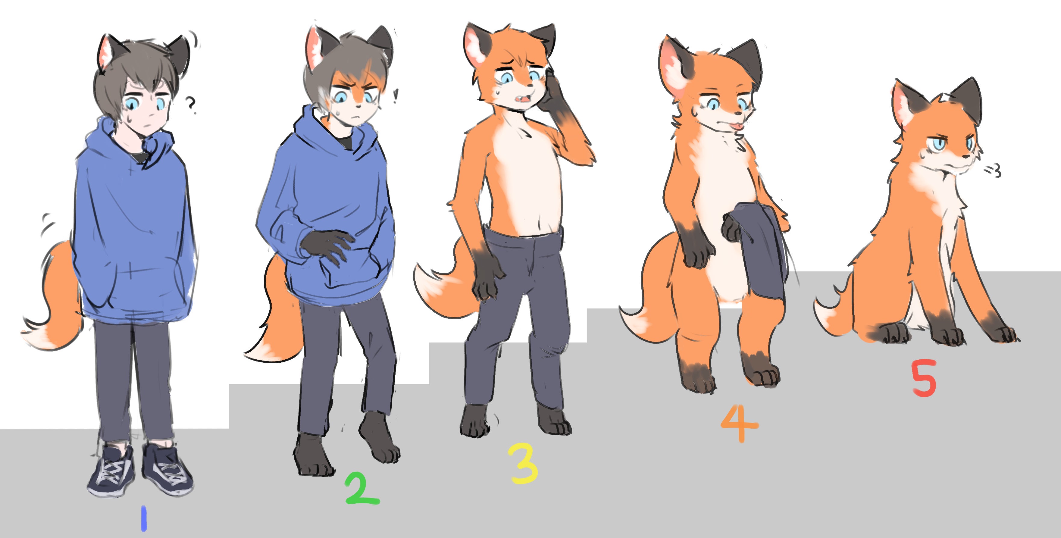 Furry scale meme of a fox boy