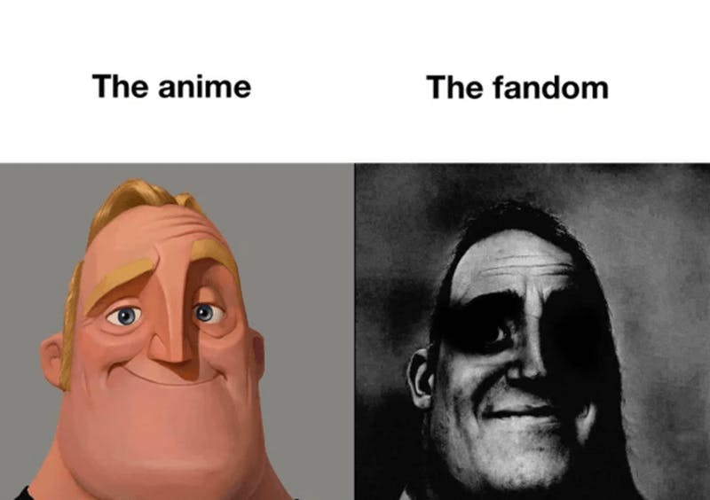 Mr. Incredible Becoming Uncanny anime fandom meme