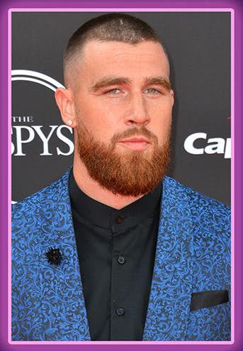 Travis Kelce. There is a Daily Dot newsletter web_crawlr 2024 Daily Dot Hall of Fame frame around them.