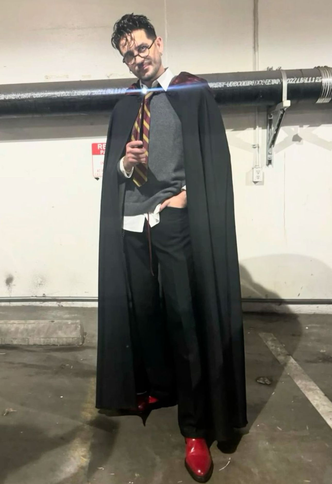 G Eazy as Harry Potter in a parking garage