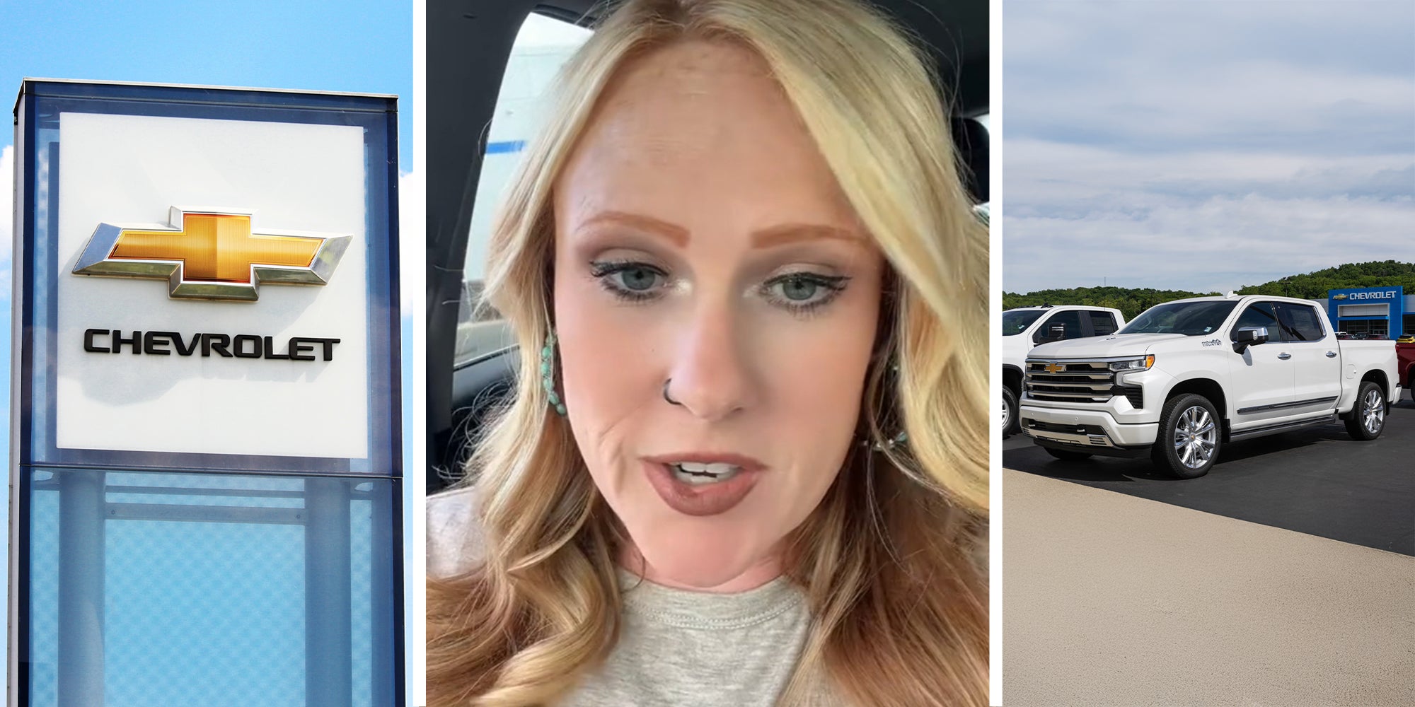 Chevy Dealer Sign(l) Chevy Customer(c) Chevy Silverado 2024(r)