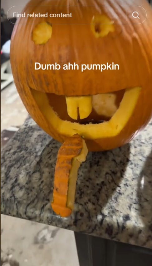 dumb ahh pumpkin with penis