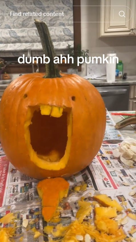 original 'dumb ahh pumpkin'