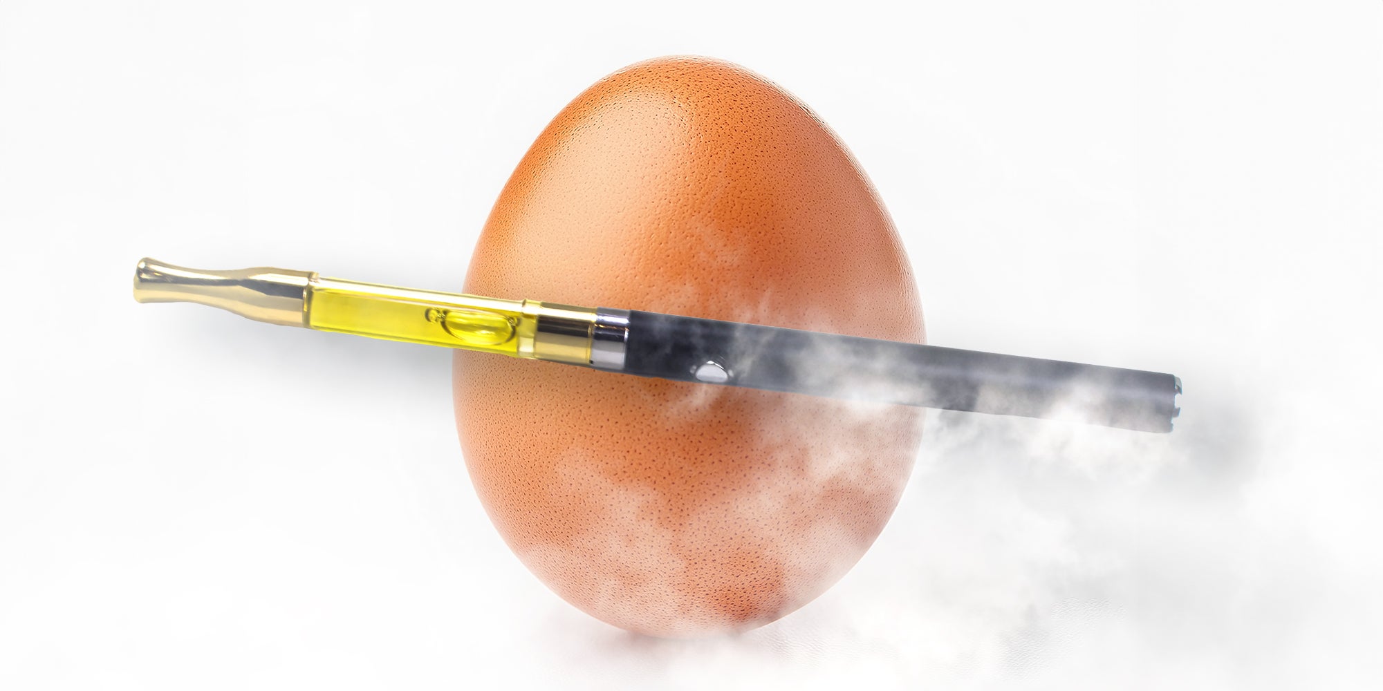 Egg with Vape and smoke overlay