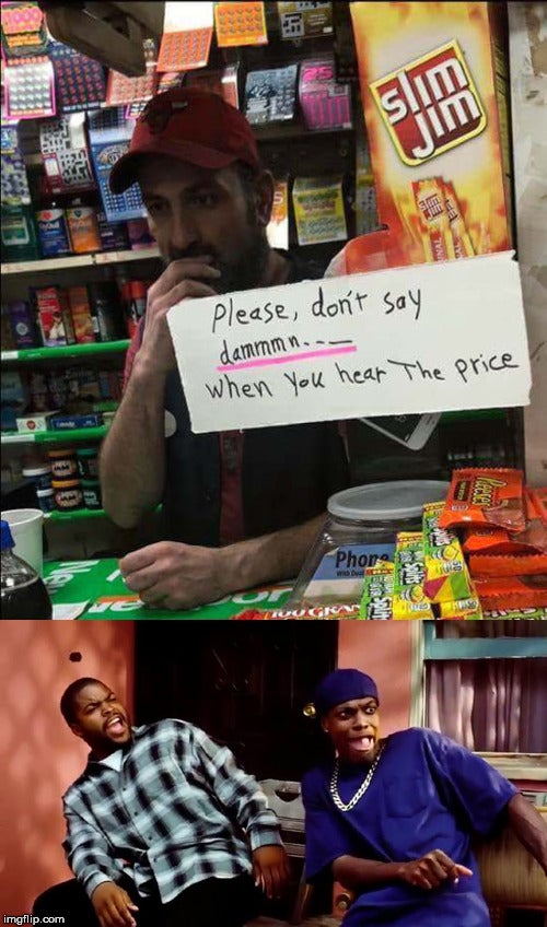 cashier 'don't say daaaamn' meme