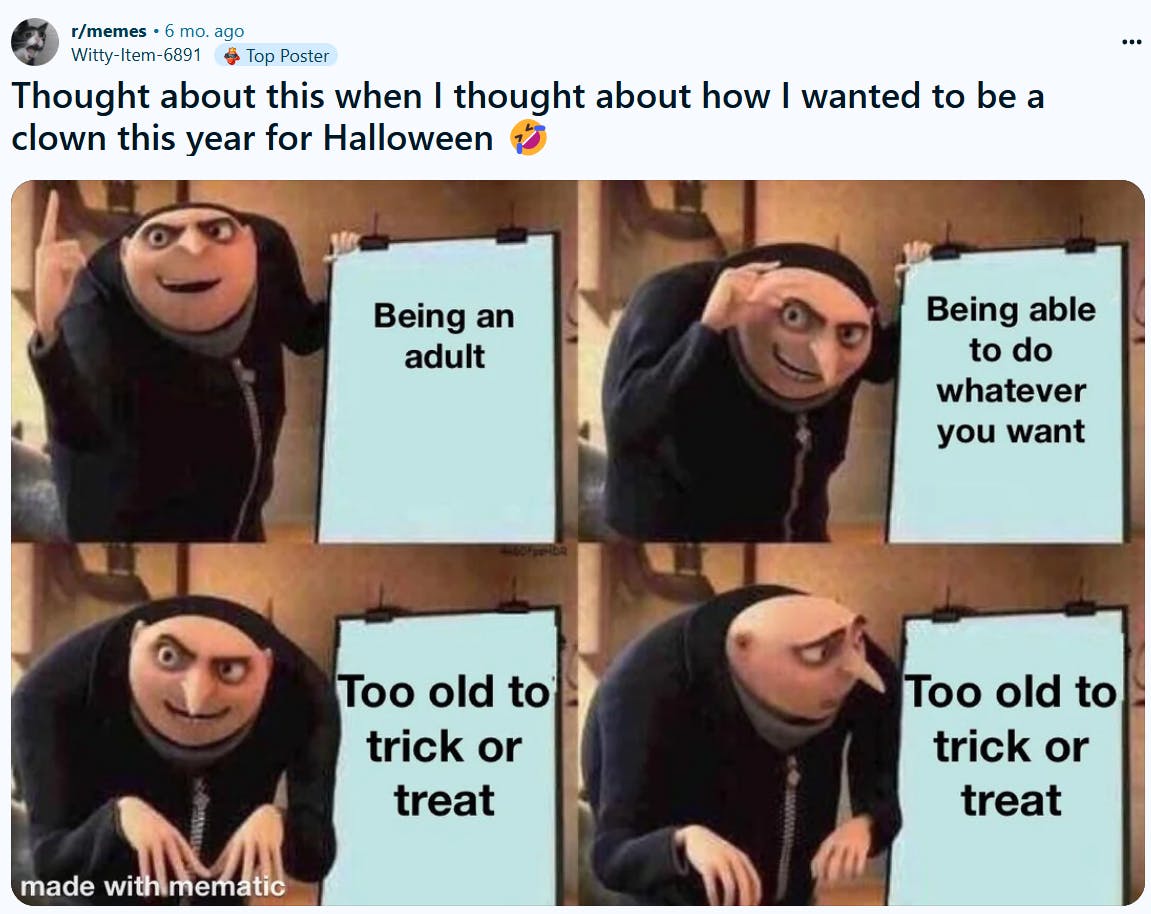 Funny trick or treat memes