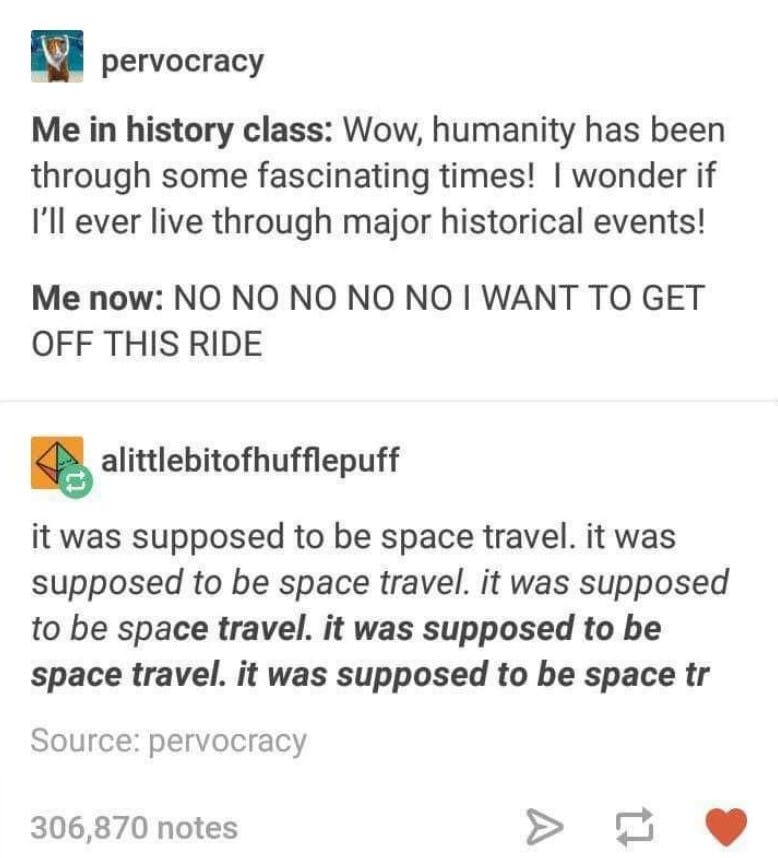 tumblr thread about major historical events